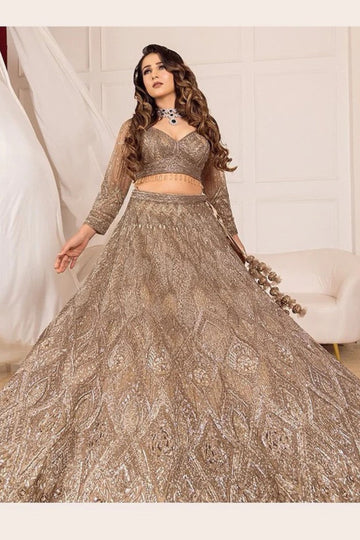 Enchanting Light Gold Fairy Lehenga Set