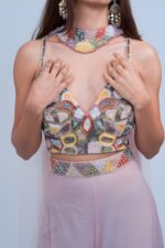Pastel Charm Mirror-Work Co-Ord Set