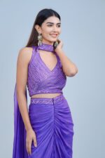 Glamorous Halter Neck Pleated Skirt Set