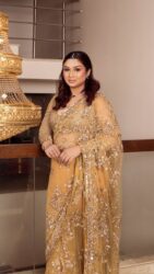 Radiant Monochromatic Golden Saree