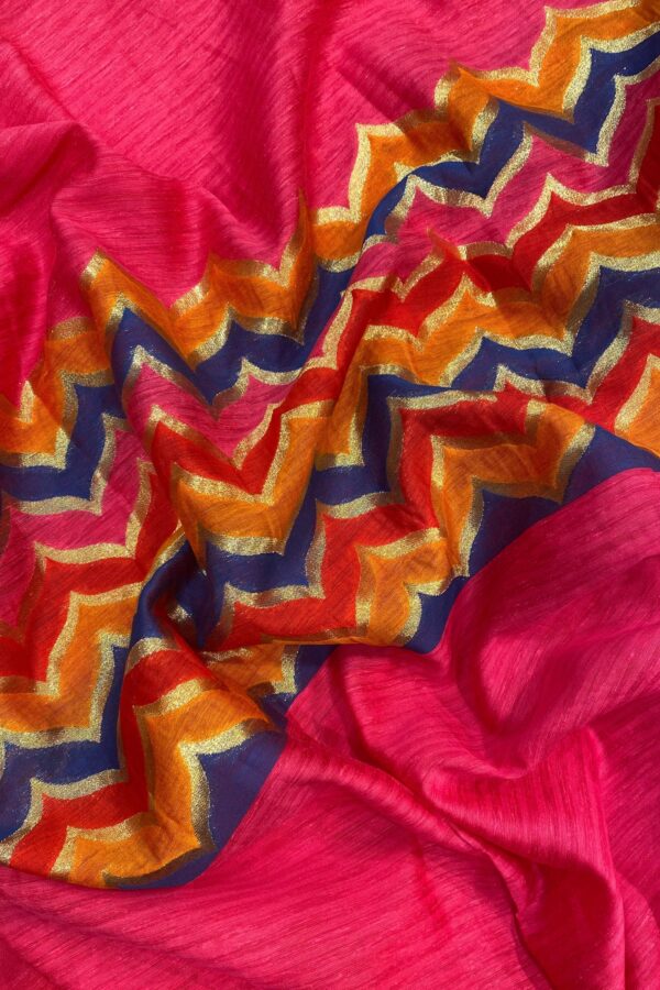 Heritage Banarasi Suit in Organic Silk with Multi Jamdani Weaving
