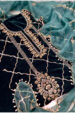 Hand Stitched Micro Velvet Pakistani Suit