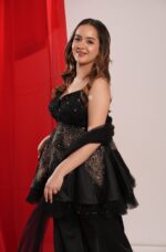 Girly Indo Western Peplum Top with Sequins, Beads and Bell Bottom