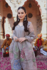 Silver Grey embroidered kurta set