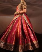 Pure Jamdani Flared Lehenga in Multicolour  Paired with Choli and Dupatta