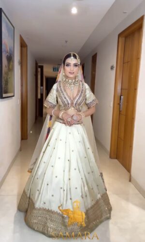 Traditional Silk Lehenga Choli with Net Dupatta