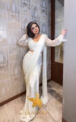 Elegant White Drape Saree