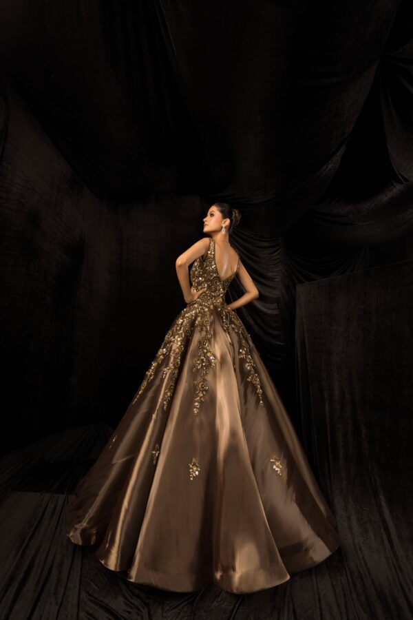 Copper Embroided Ball Gown
