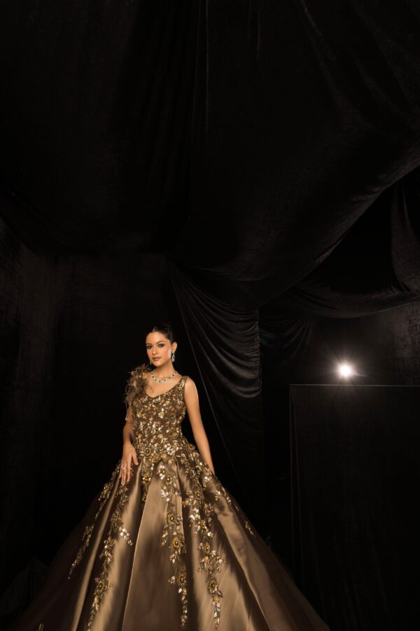 Copper Embroided Ball Gown