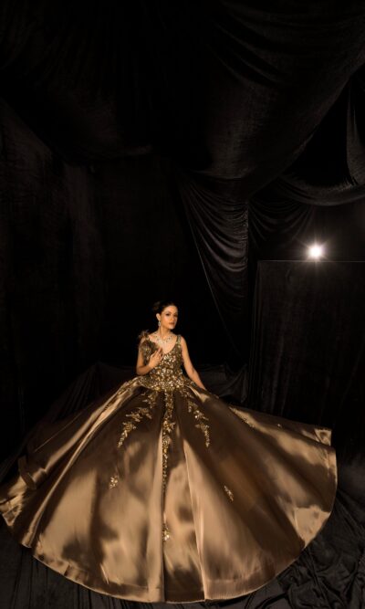 Copper Embroided Ball Gown