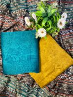 Pakistani Maheshwari Silk Self-Print Unstitched Suit with Pure Digital Printed Silk Dupatta