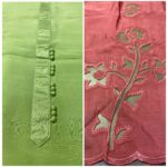 Organza Pakistani Suit with Floral Cutwork & Contrasted Dupatta