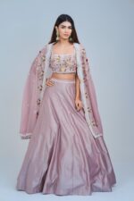 Sunshine Glam Indo Western Lehenga with Intricate Embroidered Cape Set
