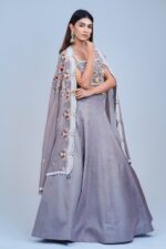 Sunshine Glam Indo Western Lehenga with Intricate Embroidered Cape Set