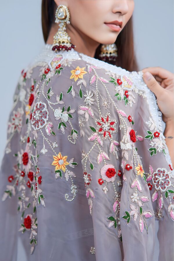 Sunshine Glam Indo Western Lehenga with Intricate Embroidered Cape Set