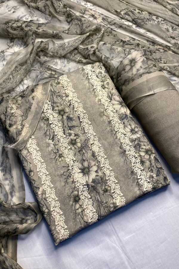 Dusty Hued Unstitched Pashmina suits