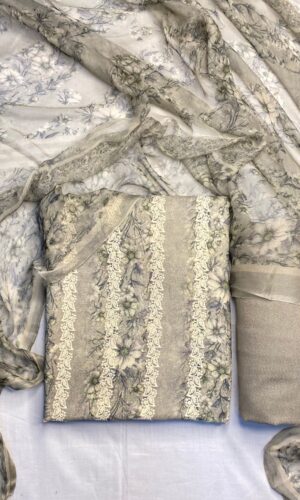 Dusty Hued Unstitched Pashmina suits