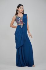 Midnight Luxe Embellished Drape Saree