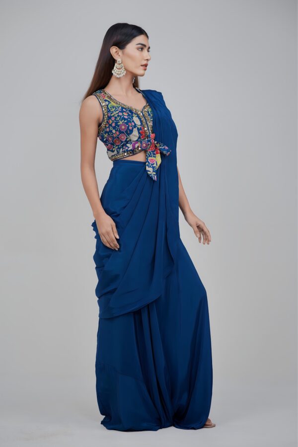 Midnight Luxe Embellished Drape Saree