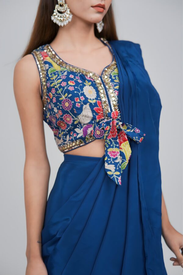 Midnight Luxe Embellished Drape Saree