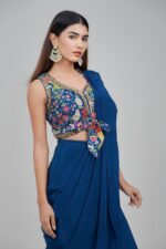 Midnight Luxe Embellished Drape Saree