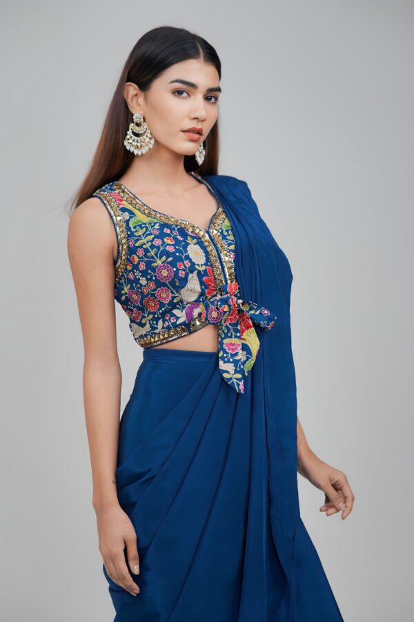 Midnight Luxe Embellished Drape Saree