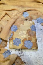 Graceful Handloom Cotton Suit with Organza Scalloped Dupatta