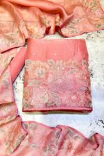 Pakistani Pure Organza Unstitched Suit – Exclusive Festive Collection