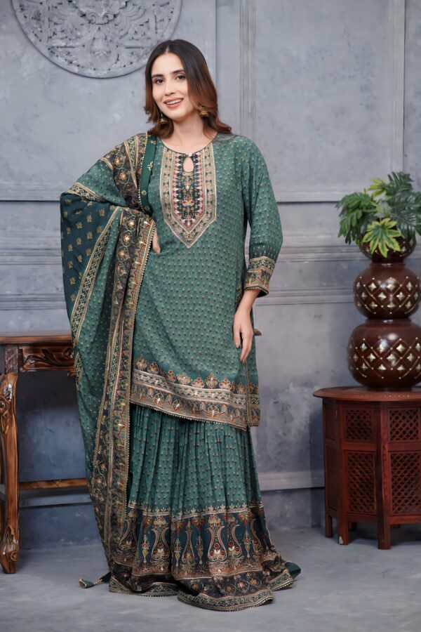 Pakistani Elegant Digital Printed Garara Suit