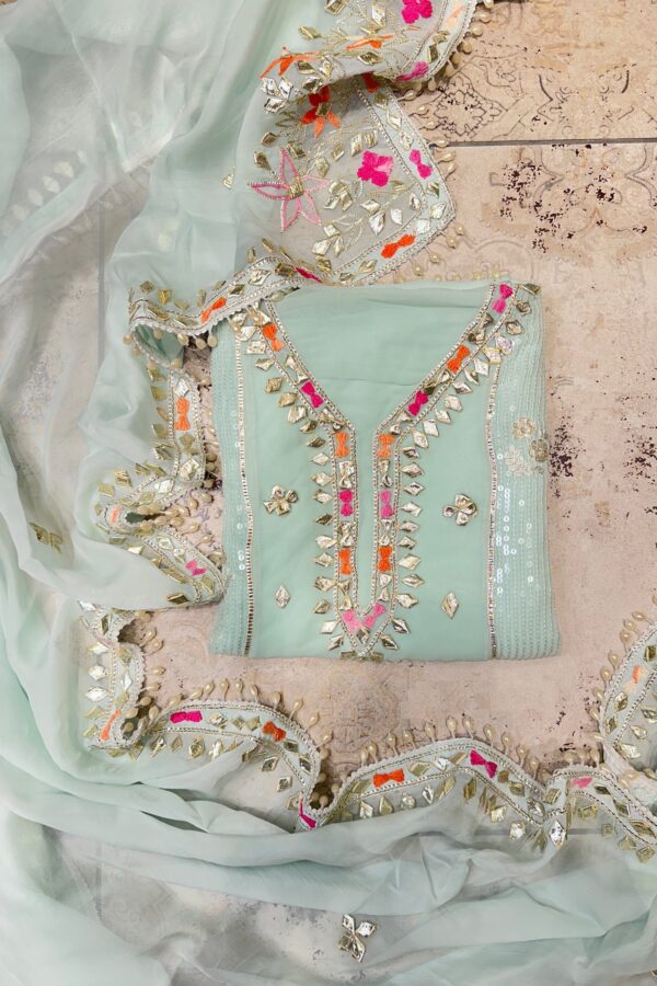 Cool Shades Intricate Pakistani Suit