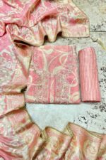 Elegant Intricate Unstitched Suits with Prints and Weaving