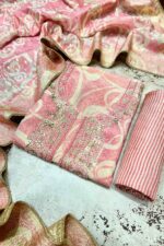 Elegant Intricate Unstitched Suits with Prints and Weaving