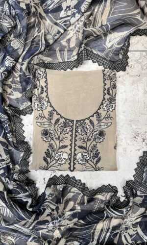 Exquisite Organza Pakistani Unstitched Suit Set