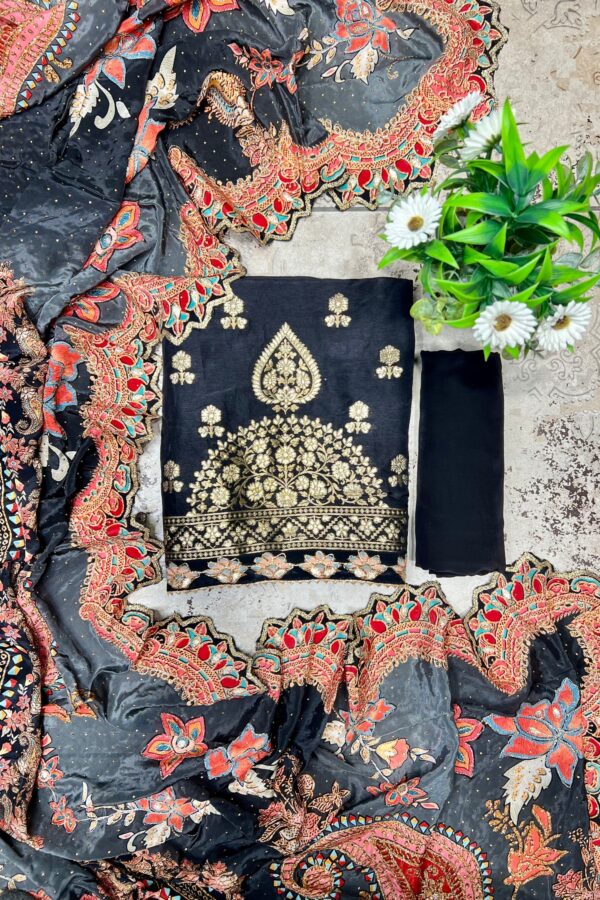 Traditional Charm Banarasi Unstitched Suit Set