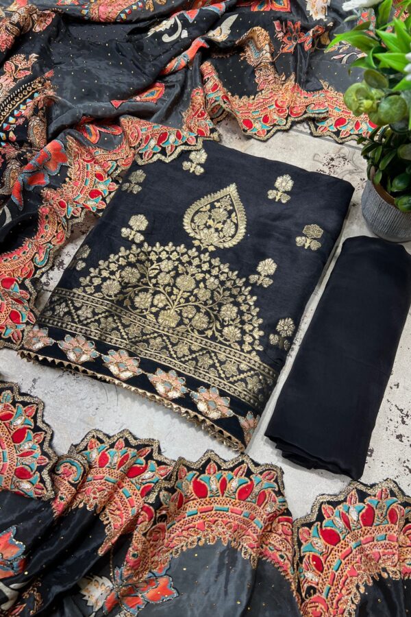 Traditional Charm Banarasi Unstitched Suit Set
