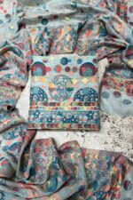 Organic Cotton Banarasi Woven Unstitched Suit Set