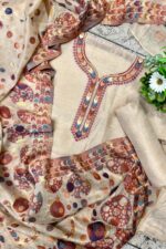 Organic Cotton Banarasi Woven Unstitched Suit Set