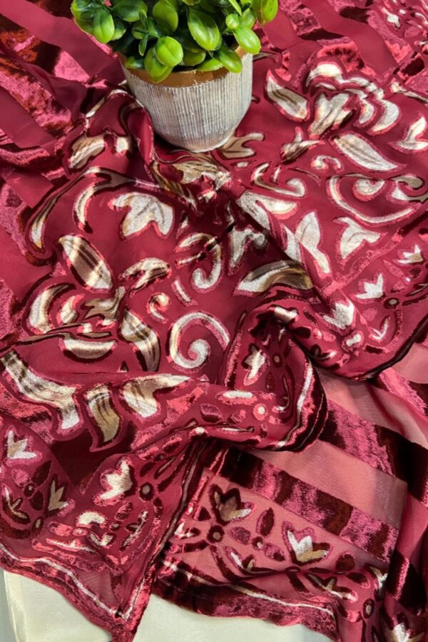 Cherry Hued Unstiched Pakistani Suit