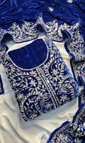 Crushing Micro Based Unstiched Pakistani Suit