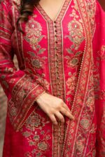 Hot Pink Achkan Style Plazo Suit With Odhani Dupatta