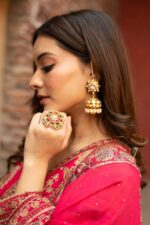 Hot Pink Achkan Style Plazo Suit With Odhani Dupatta