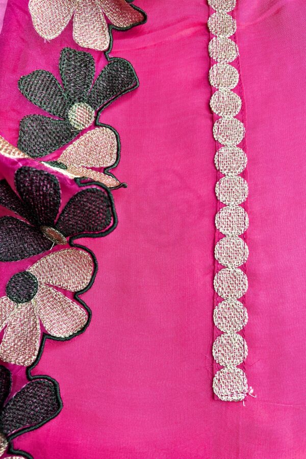 Fluorescent Pakistani Cut work Unstitched Suit