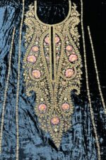 Navy Blue Original Velvet Pakistani Suit