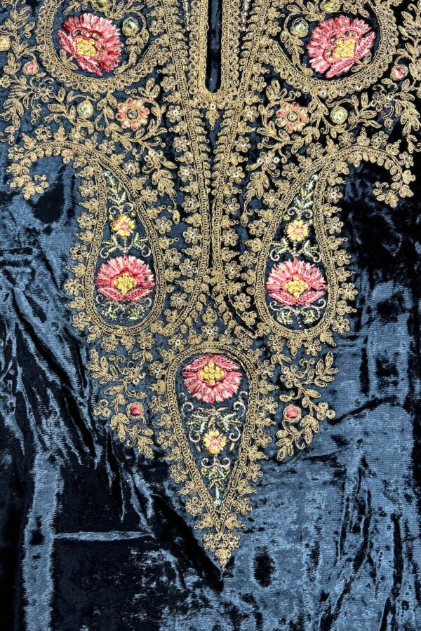 Navy Blue Original Velvet Pakistani Suit