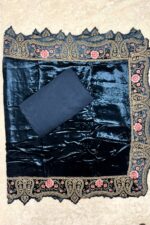 Navy Blue Original Velvet Pakistani Suit