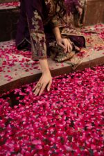 Purple Achkan Style Plazo Suit With Digital Prints And Dupatta