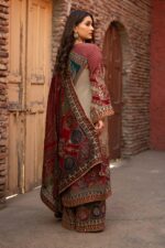Multi Shade Pakistani Suit With odhani Dupatta and Golden Highlites