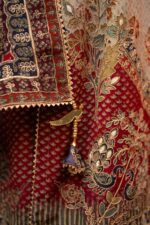 Multi Shade Pakistani Suit With odhani Dupatta and Golden Highlites