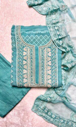 Original Lakhnavi Unstitched Suit