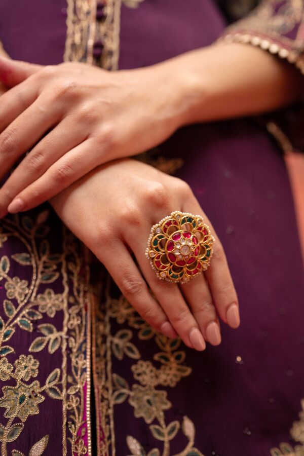 Purple Achkan Style Plazo Suit With Digital Prints And Dupatta